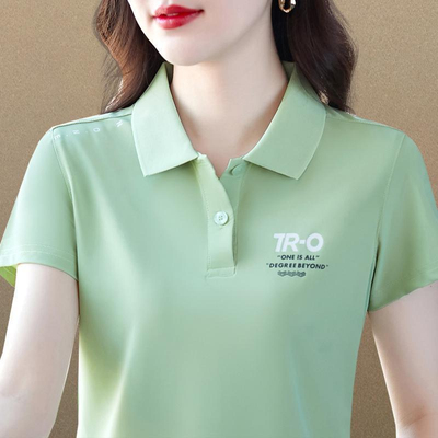 翻领短袖t恤女夏新款polo衫