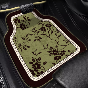 汽车脚垫墨染香风车内装饰垫防滑吸水单片可裁剪半包围车品脚垫子