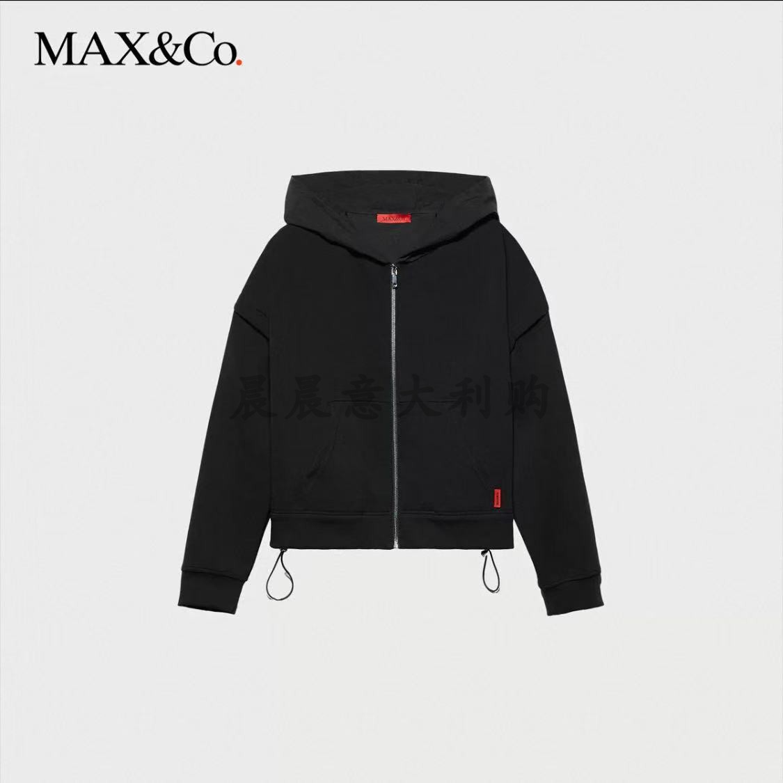 意大利正品代购MAXCO 2025秋冬通勤棉纺拉链连帽休闲短外套BAVERO