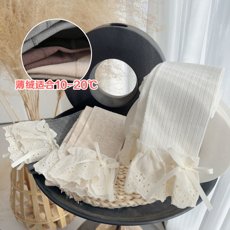 女童打底裤加绒小童中童宝宝裤子冬装新款童装儿童加厚长裤子薄绒