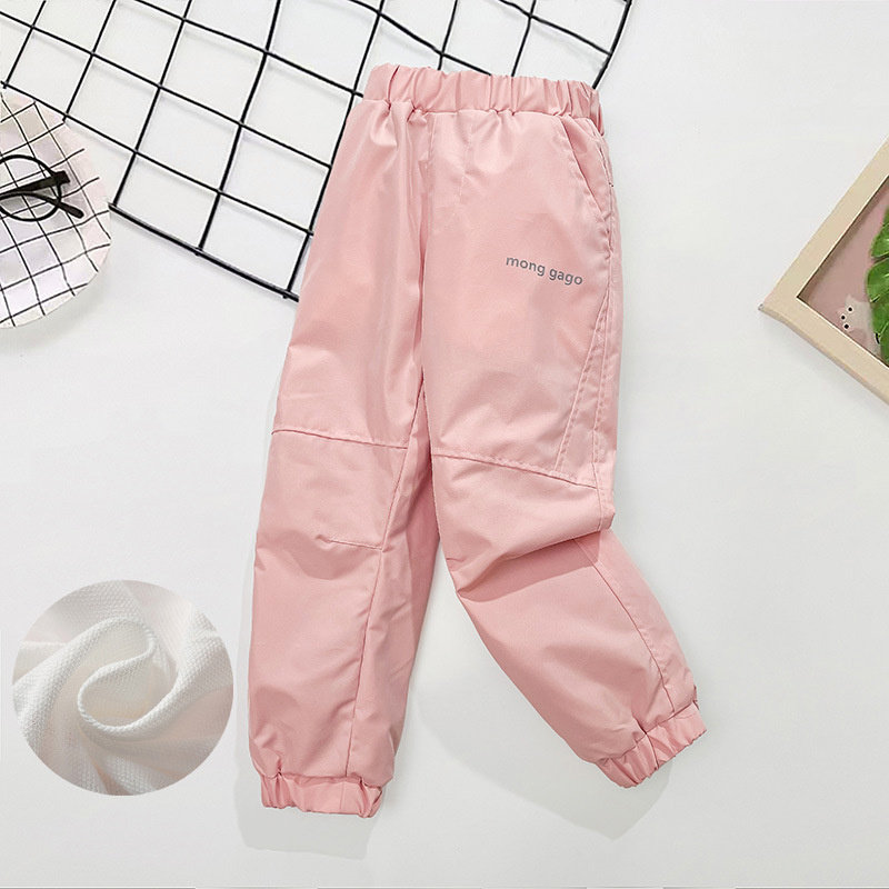 儿童防风裤男女童冲锋裤子春季户外中大童宝宝学生束腿运动裤防水