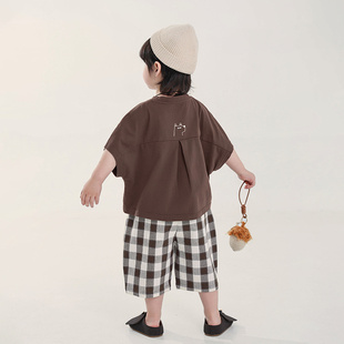 上衣中小童宽松半袖 服饰男童短袖 蝙蝠袖 新款 t恤儿童夏季