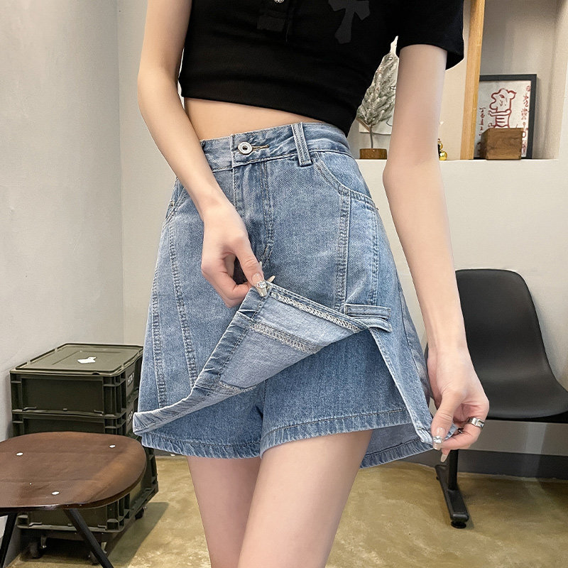牛仔半身裙女2026年新款夏季薄款a字高腰显瘦休闲洋气小个子裤裙
