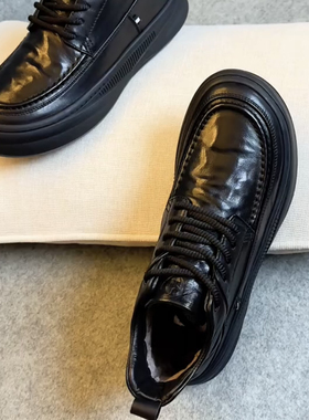 18386秋季新款纯皮商务休闲一脚蹬舒适圆头时尚百搭软底皮鞋男