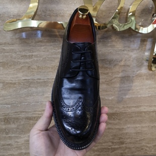8388新款男士时尚高端头层牛皮净版百搭商务休闲低帮尖头皮鞋男