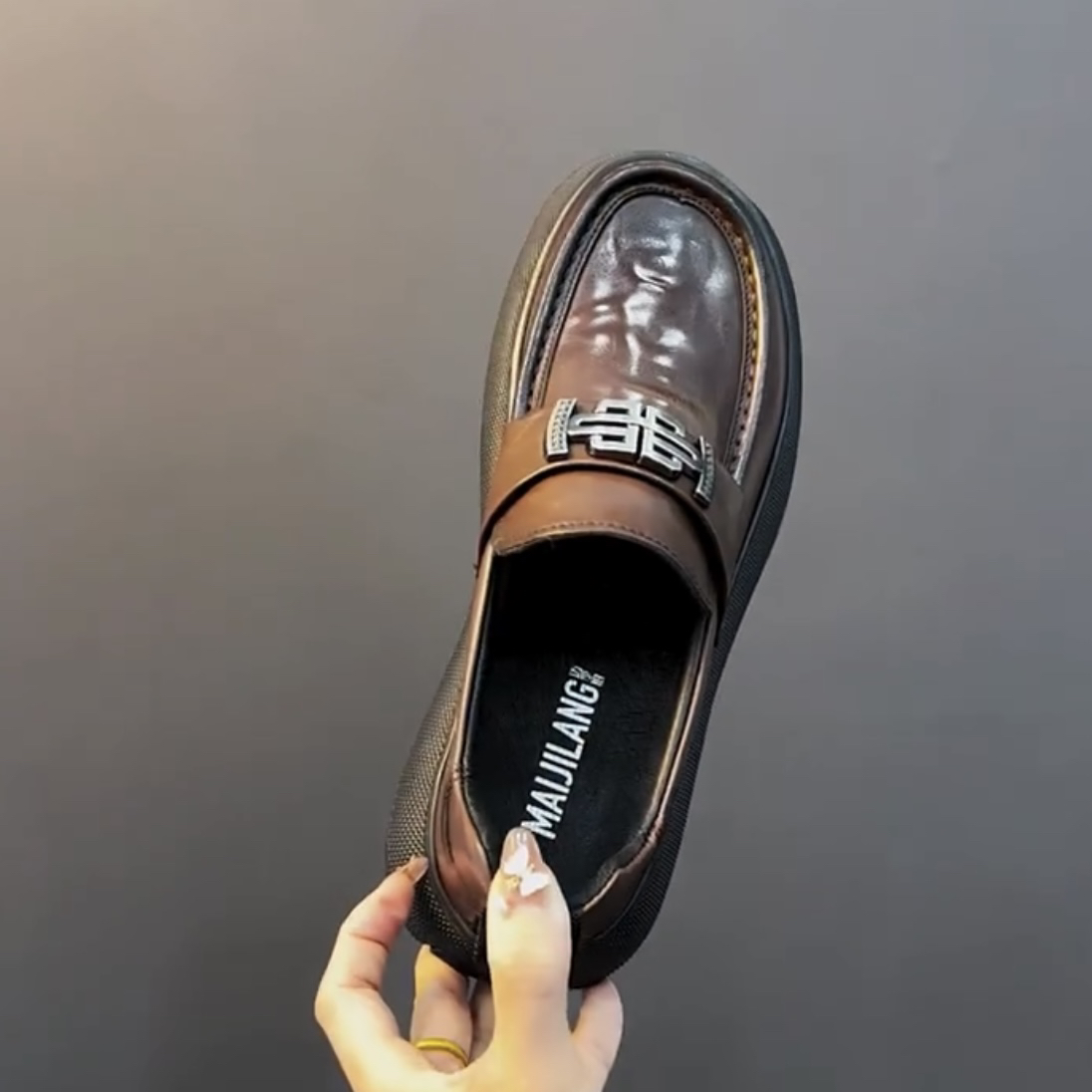 2025N春季超轻牛皮男人帮新款商务休闲舒适圆头时尚百搭牛皮鞋男