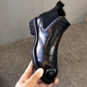 透气休闲男皮鞋 2025加绒头层牛皮休闲板鞋 黑色鞋 高帮男士 男 新款