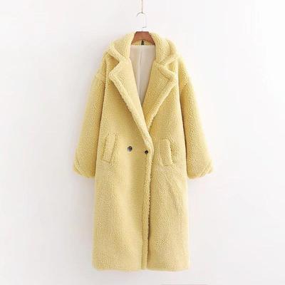long teddy Fur Jacket For Women Clothes trench Coat Winter