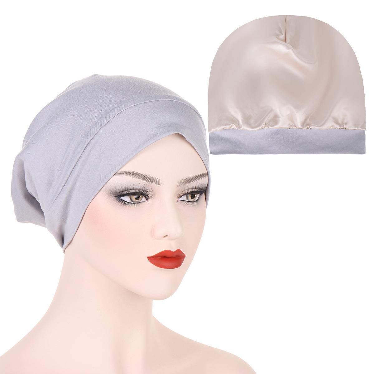 Soft Stch Satin Bonnet Fashion Lined Sleeping Beanie Hat