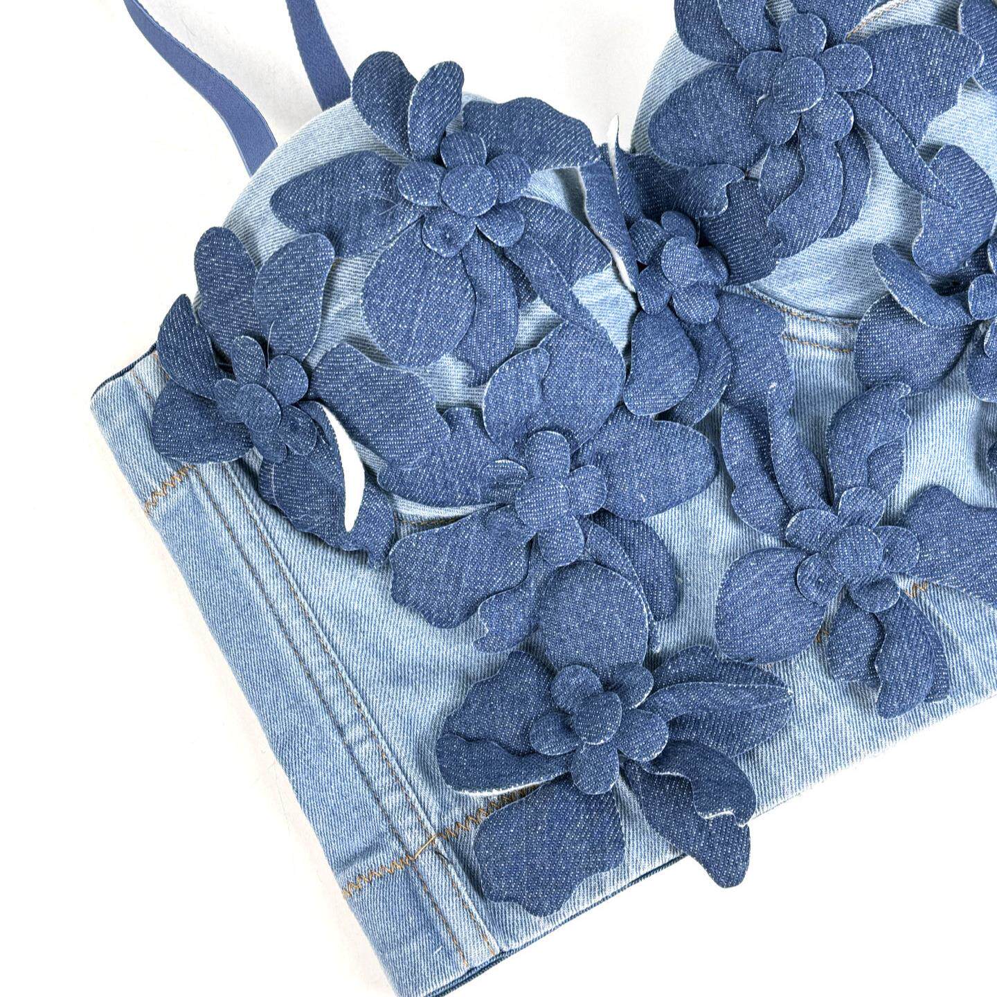 Chain nail bead strapless and waist short fish bone