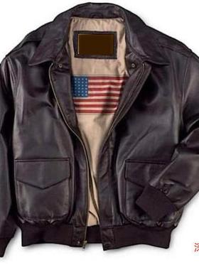 皮衣-耐磨皮夹克高档coatHigh机车end美式复古PUleather飞行员