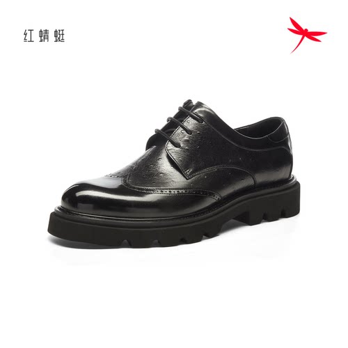红蜻蜓2025秋冬男牛皮鞋定制款