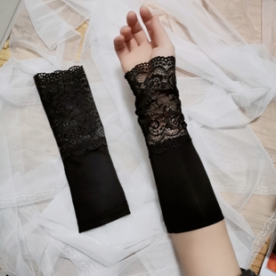 口假袖 春秋薄款 手臂套拼接袖 套短款 子遮挡疤痕纹身手腕套 女蕾丝袖