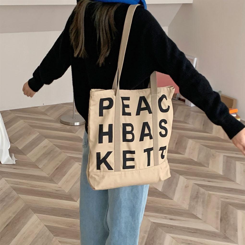 2024新款大容量单肩帆布包