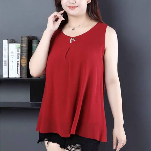 夏季雪纺加大码显瘦打底小衫女