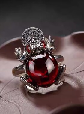 S925纯银招财金蟾小众设计感戒指