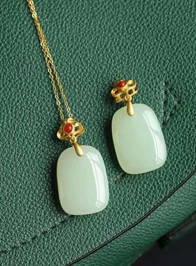 女士款玉石天然项链大气