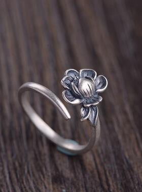 复古做旧哑光个性时尚设计指环中