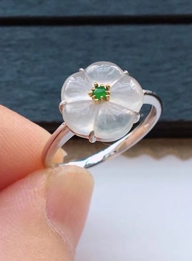 花朵手工雕刻简约大气活口戒指时