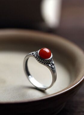 简约可调节指环开口戒指