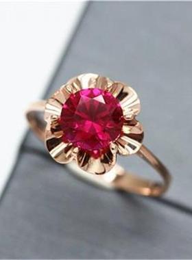 小众设计红宝戒指环精致时尚气质