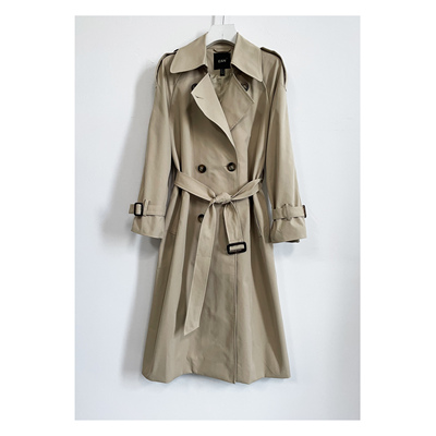 浅卡其英伦风优雅时尚风衣外套女