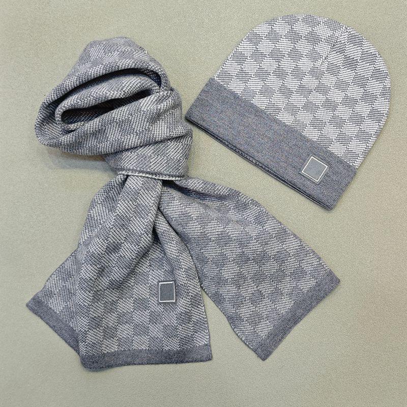 男式帽子围巾针织毛线套帽