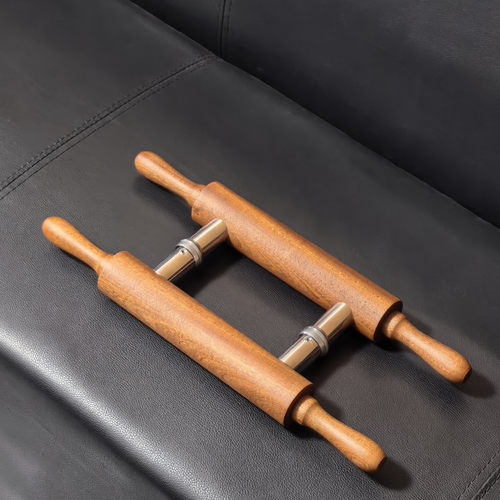 擀面杖拉手实木有框玻璃门把手