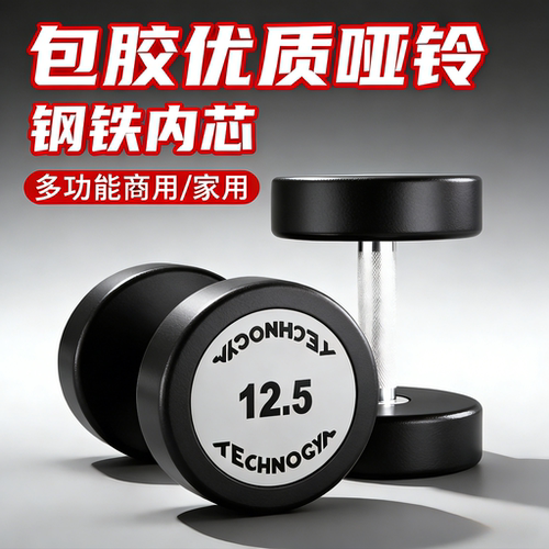 泰诺健环保无味哑铃纯钢实心铸铁