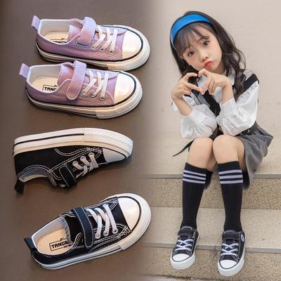 儿童女孩超软帆布鞋女童帆布小白鞋女款2025新款春秋透气软底布鞋