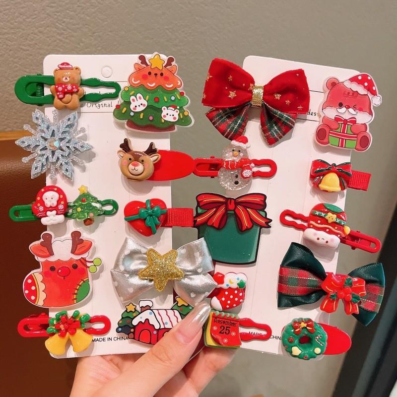 儿童圣诞节头饰女童甜美节日装饰表演发夹礼物鹿角发卡小女孩夹子