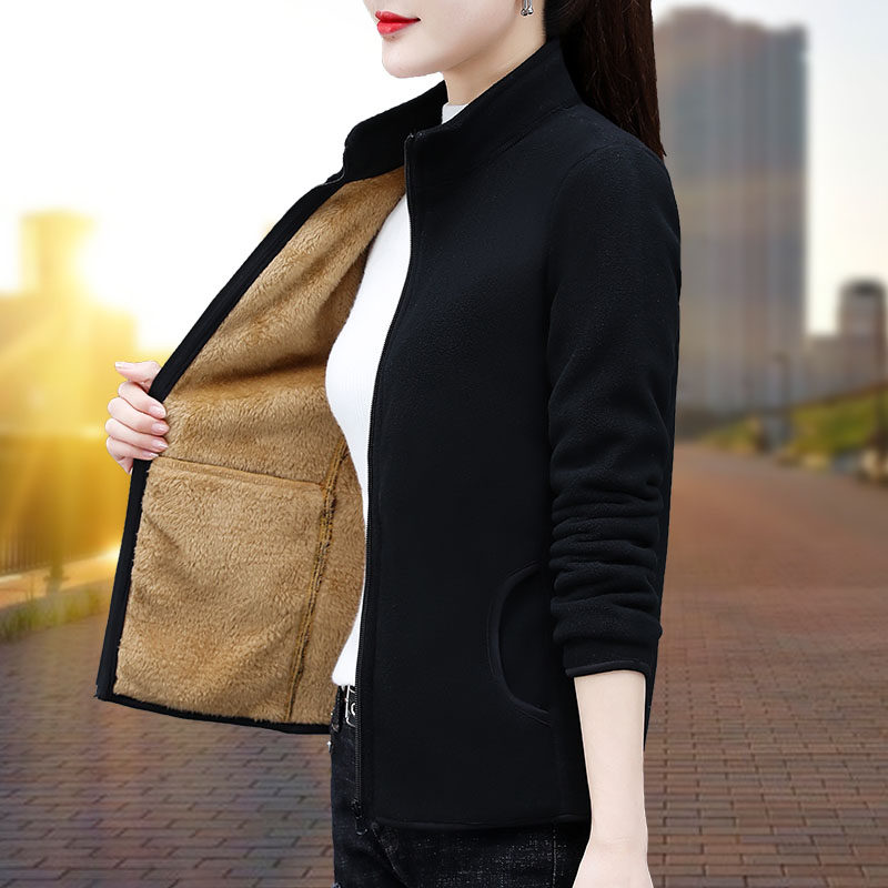 短外套女春秋2021新款加绒棉衣大码时尚百搭马甲立领开衫棉袄冬季