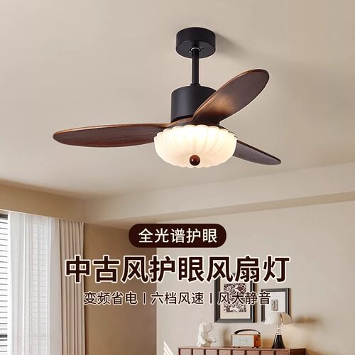中古风客厅风扇灯25年新款