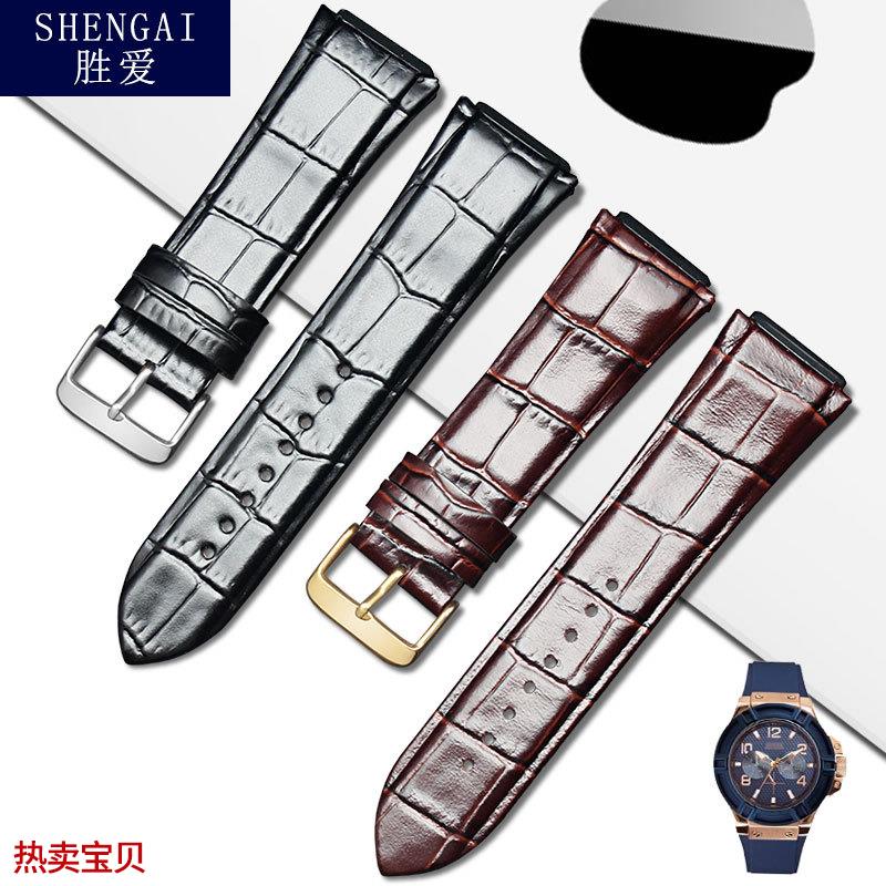 适配原厂盖尔斯表带W0040G5W0040G3W0247G3针扣男22mmGUESS真皮手