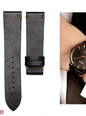 适配原厂文图拉表带适用美度指挥官M021.626专用手表带真皮表带牛