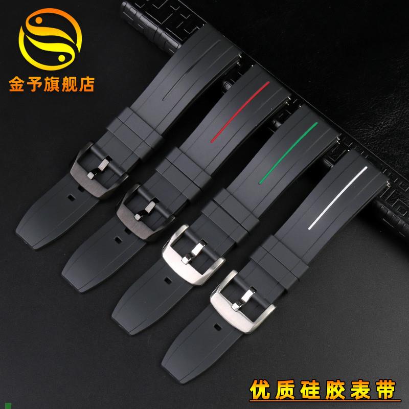 金予硅胶b手表带适用阿玛尼黑武士AX710513262513表带2022mm