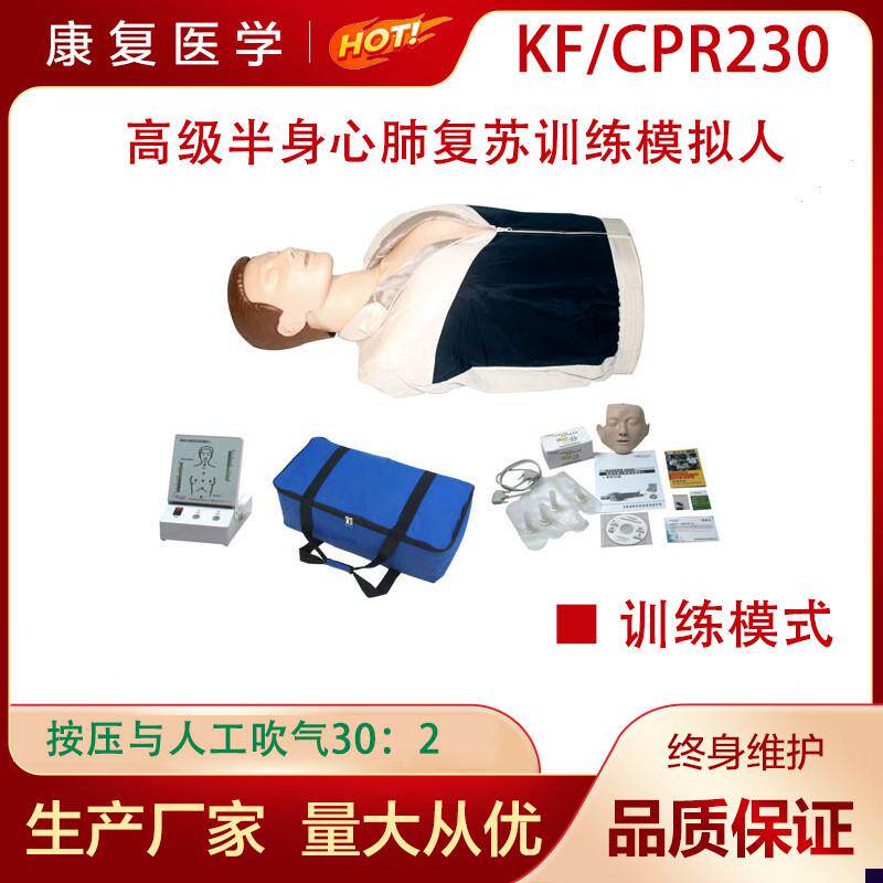 新款2023语g音指示灯教学训练模型半身心肺假人人体心脏按压CPR23