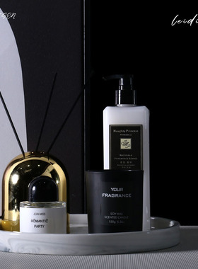 轻奢卫浴创意香薰瓶蜡烛托盘