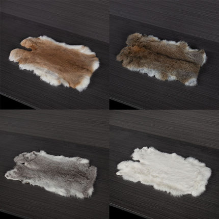 新中式样板间衣帽间梳妆台装饰品摆件轻奢兔毛桌垫家居软装饰品
