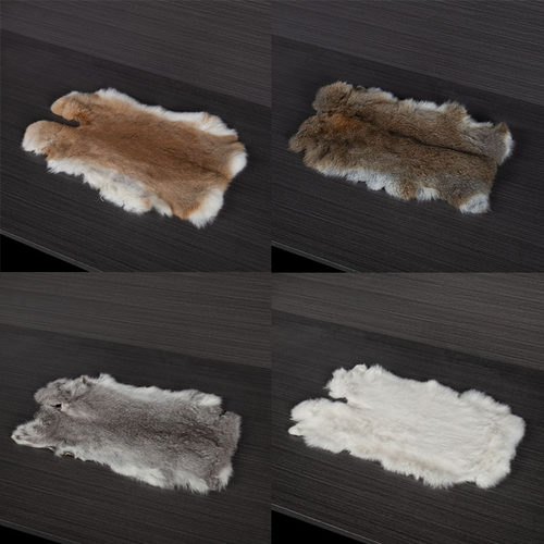 新中式样板间衣帽间梳妆台装饰品摆件轻奢兔毛桌垫家居软装饰品