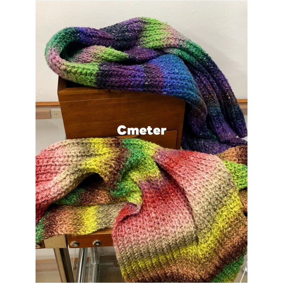 cmeter彩虹糖秋冬粗棒针小版装饰单品围巾,服饰配件/皮带/帽子/围巾,围巾/丝巾/披肩,淘宝优惠券,粉丝福利购,淘宝优惠卷