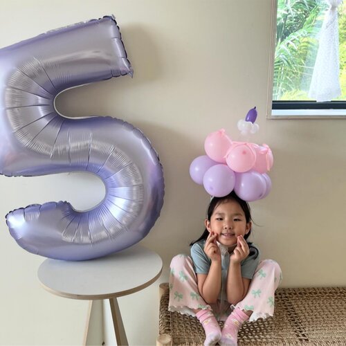 进口意大利ins生日数字铝箔气球