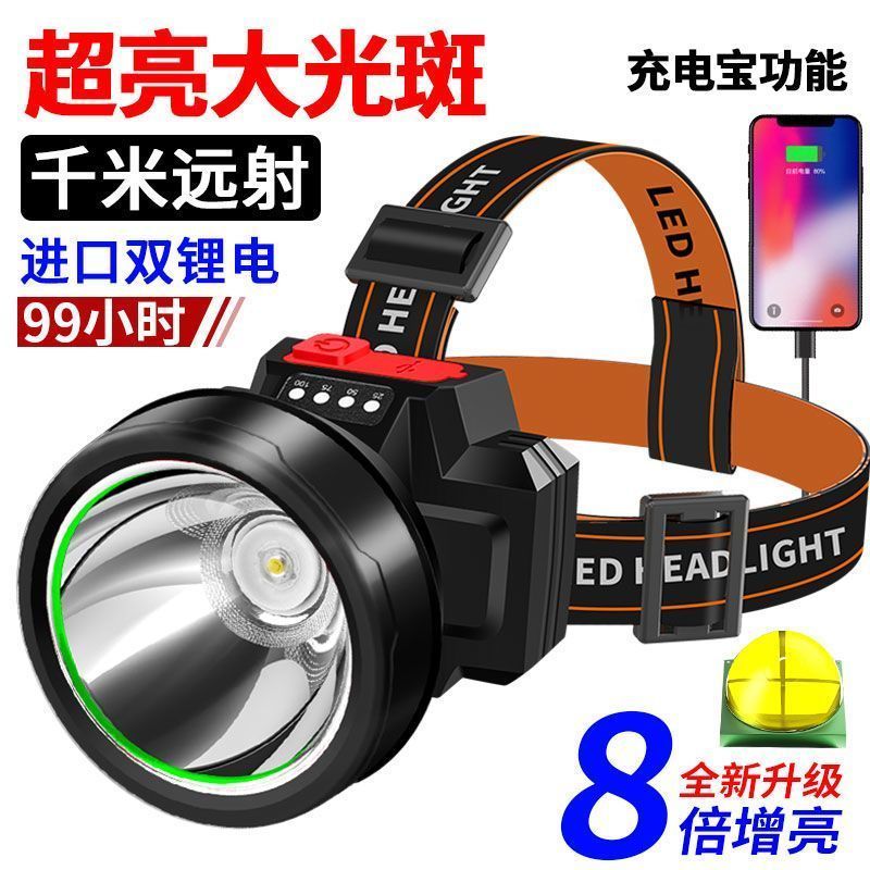 LED头灯强光远射可充电防