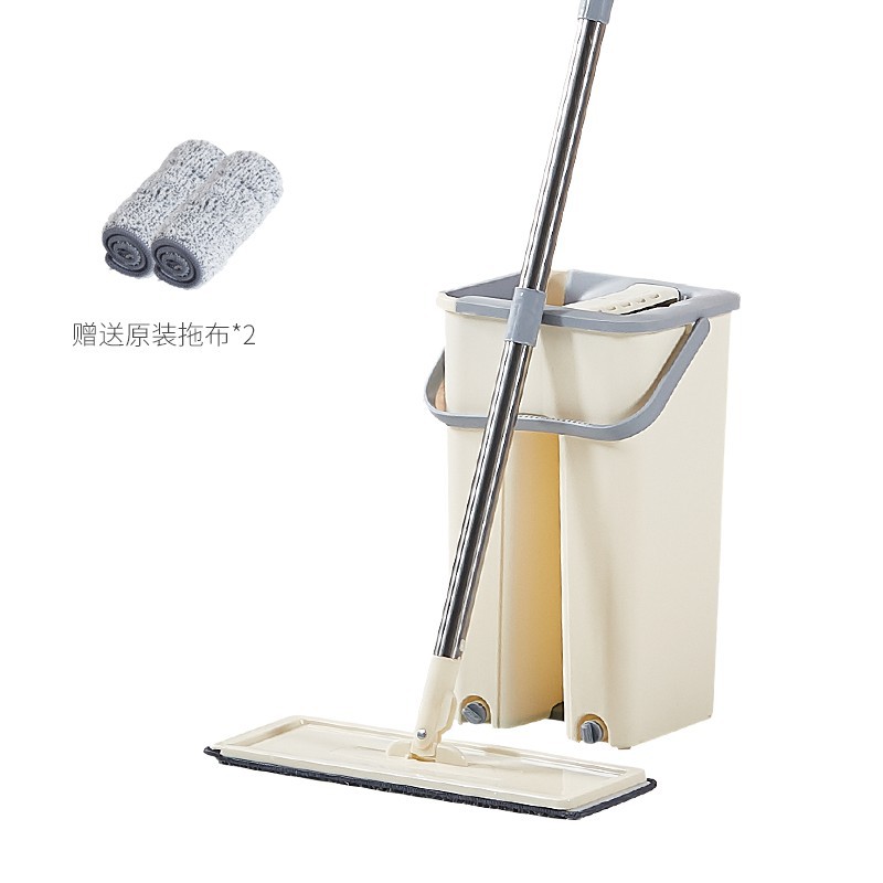 懒人免手洗平板拖把干湿两用清洁墩布网红拖把一件代发旋转拖布