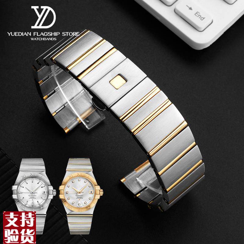 原装适配适配欧米茄双鹰钢带星座系列表带男女款专用手表链配件17