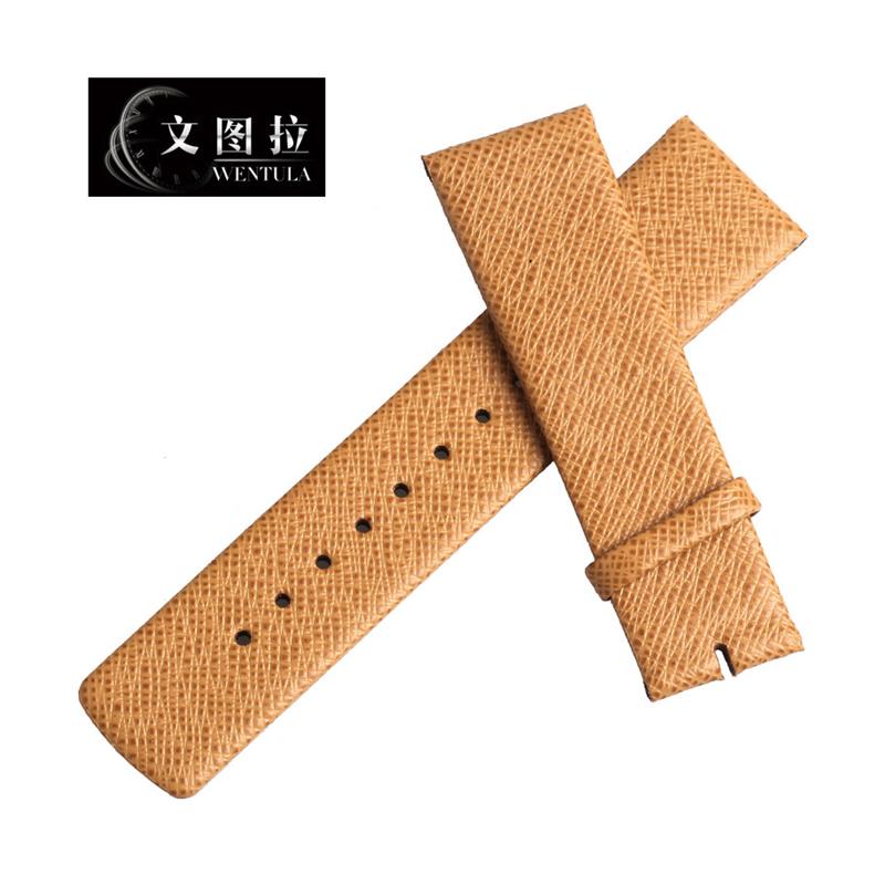 原装适配真皮表带代用CK手表K2G211/K2G231表带22/16mm橙色男女K2