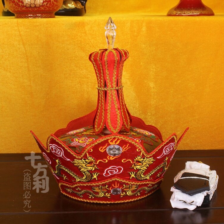 法师毗卢帽 唐僧帽子莲花 龙凤毗罗帽佛帽五佛冠  僧帽 发帽 包邮