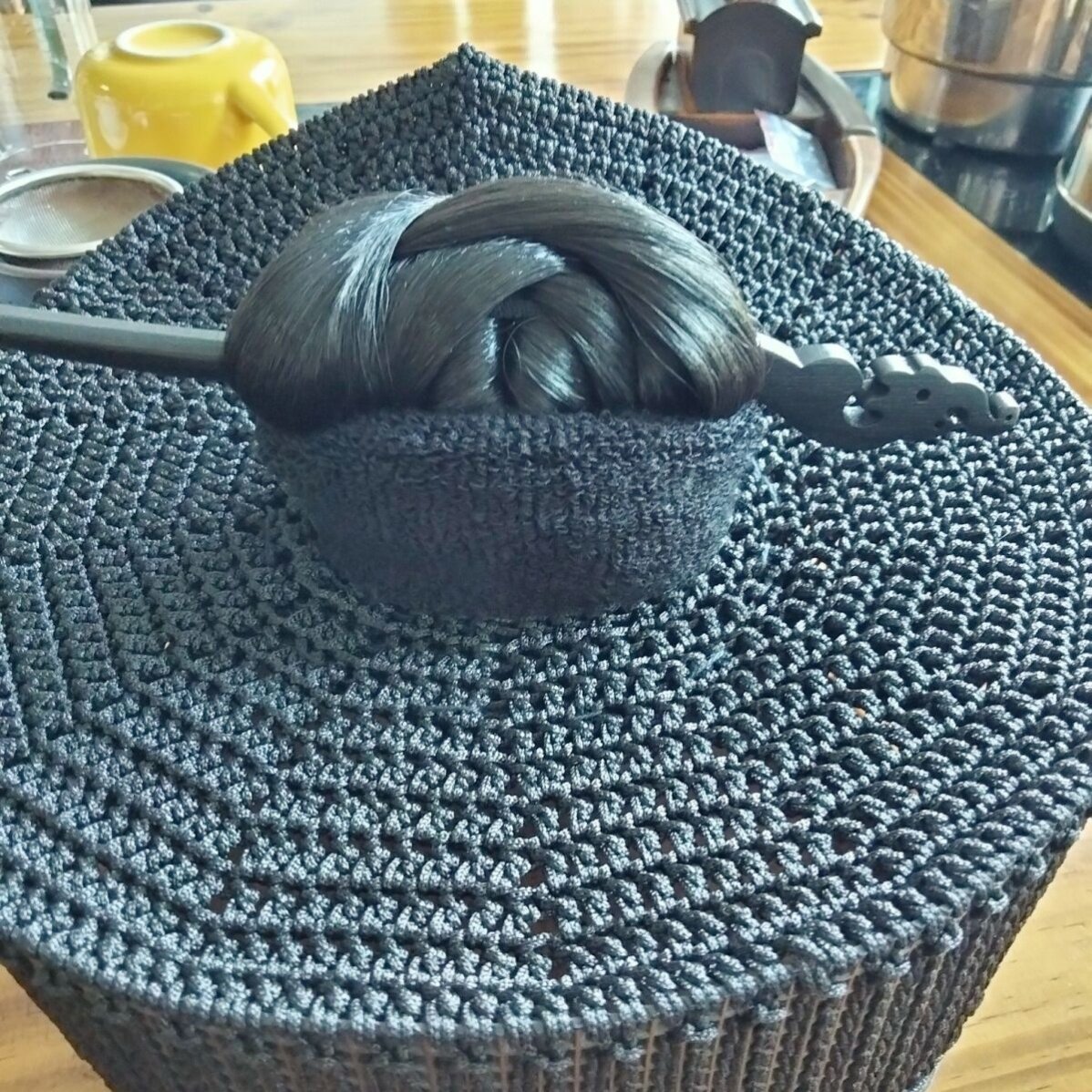 纯手工编织假发混元巾道士帽