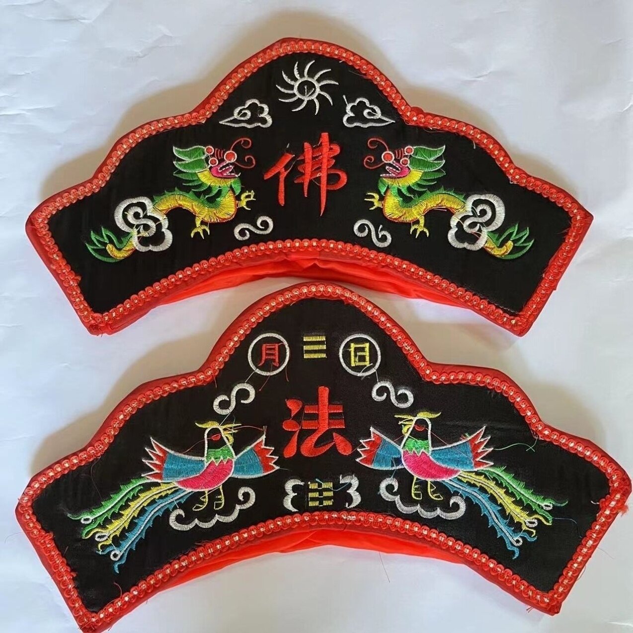 热卖的佛帽佛法帽用品毗帽用品唐僧帽帽教法衣帽佛法帽 - 实物图
