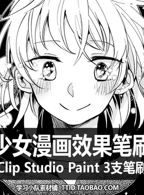 A1 122 CSP笔刷 少女漫画效果笔刷 CLIP STUDIO PAINT